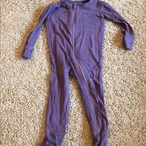 Kickee purple zipper footie 12-18 months